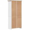 vidaXL Boekenkast BODO 82x40x173 cm massief grenenhout wit en bruin
