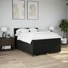 vidaXL Boxspring met matras stof zwart 140x190 cm