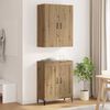 vidaXL Highboard Artisan Eiken 69,5 x 34 x 180 cm Bewerkt hout