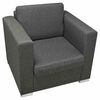 vidaXL Fauteuil stof donkergrijs