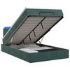 vidaXL Ottoman Bed met Matrassen en LED Donkergroen 120 x 190 cm