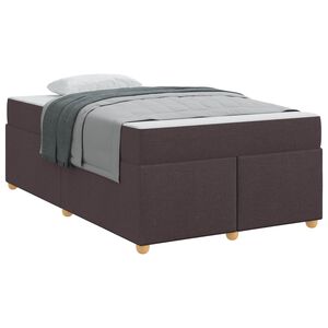 vidaXL Bedframe met matras Donkerbruin 120 x 200 cm Stof