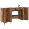 vidaXL Bureau met plank met opslag met de deur Oud hout Bewerkt hout