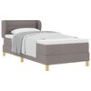 vidaXL Boxspringbed met hoofdeinde Taupe 90 x 200 cm Stof