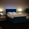 vidaXL Boxspring met matras fluweel blauw 140x190 cm