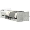 vidaXL Bedframe met hoofd- en voeteneinde betongrijs 75x190 cm