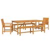 vidaXL Tuin eettafelset 5 st Bruin 200 x 90 x 74 cm Massief Acaciahout