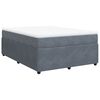 vidaXL Boxspring met matras fluweel donkergrijs 160x200 cm