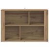 vidaXL Dressoir Artisan Eiken 80 x 30 x 53 cm Bewerkt hout