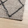 vidaXL Vloerkleed PAMPLONA shaggy hoogpolig 200x200 cm beige antraciet