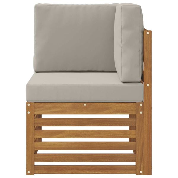 vidaXL Buiten Hoek Sofa Massief Acaciahout Naturel