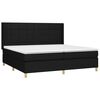 vidaXL Boxspring met matras en LED stof zwart 200x200 cm
