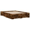vidaXL Bedframe met lades bewerkt hout gerookt eikenkleurig 120x200 cm