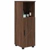 vidaXL Badkamer Kast Bruin Eiken 30 x 35 x 95 cm Bewerkt hout & Metaal