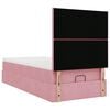 vidaXL Ottoman bed met matrassen 100x200cm fluweel roze