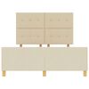 vidaXL Bedframe met hoofdeinde Crème 140 x 190 cm Stof