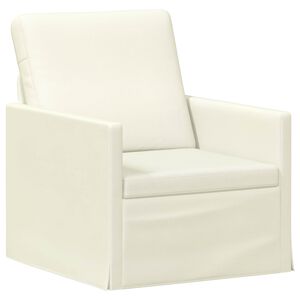 vidaXL Enkele sofa Cr&egrave;mekleurig 70 x 81 x 82 cm Katoen Stof