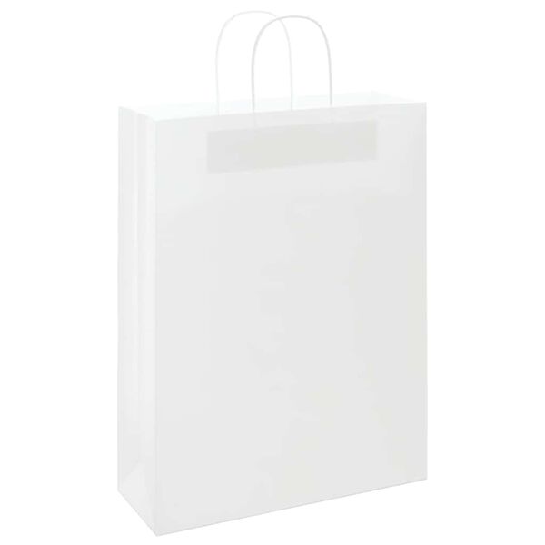 vidaXL Papieren zakken 50 st met hengsels 32x12x42 cm wit