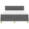 vidaXL Boxspringbed met matras Donkergrijs 160 x 200 cm Stof