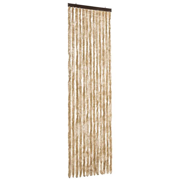 vidaXL Vliegengordijn 56x200 cm chenille beige