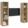 vidaXL Tv-meubelset 2 pcs Bruin 37 x 37 x 142,5 cm Bewerkt hout