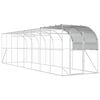 vidaXL Kippenhok Tegen de Muur zilver 800 x 200 x 215 cm