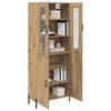 vidaXL Highboard Artisan Eiken 69,5 x 34 x 180 cm Bewerkt hout
