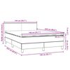 vidaXL Boxspring met matras en LED fluweel roze 140x220 cm