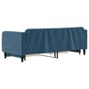 vidaXL Slaapbank met onderschuifbed en lades 80x200 cm fluweel blauw