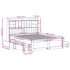 vidaXL Bed met boekenkast zonder matras grenenhout wasbruin 140x190 cm