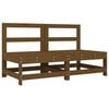 vidaXL Middenbanken met kussens 2 st massief grenenhout honingbruin