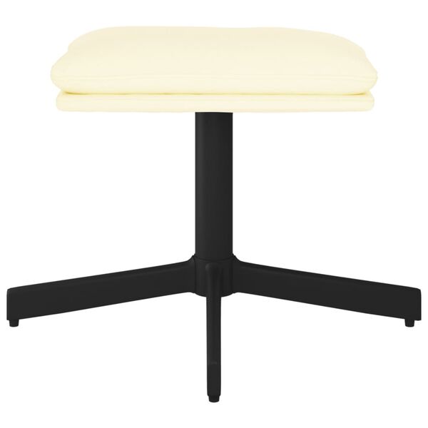 vidaXL Voetenbank 60x60x36 cm kunstleer crèmekleurig