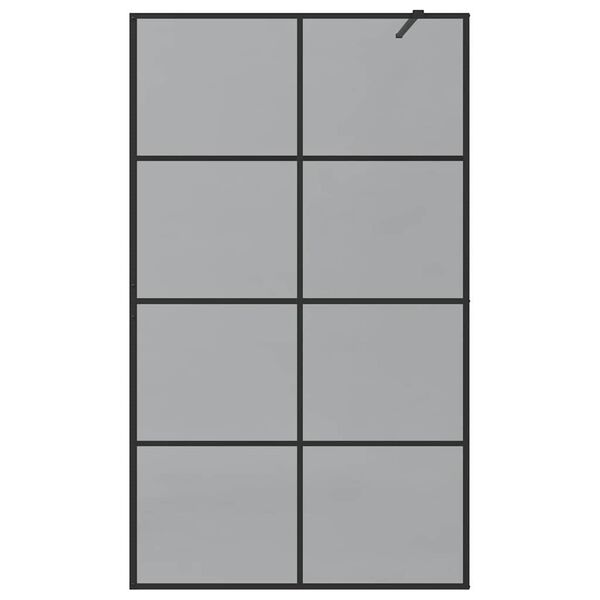 vidaXL Inloop Douche Wand Zwart 115 x 195 cm gehard glas