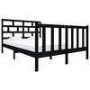 vidaXL Bedframe massief grenenhout zwart 120x190 cm