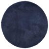 vidaXL Hoogpolig vloerkleed NAVARRA 160x160 cm polyester marineblauw