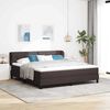 vidaXL Boxspringbed met matras Donkerbruin 180 x 200 cm Stof