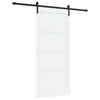 vidaXL Schuifdeur 93 x 202 cm Bewerkt hout Wit en zwart
