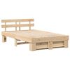 vidaXL Bedframe met hoofdeinde Bruin 120 x 200 cm Massief grenenhout