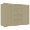 vidaXL Dressoir 88x30x65 cm bewerkt hout sonoma eikenkleurig