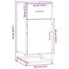 vidaXL Dressoir 35,5x35x76 cm bewerkt hout en metaal gerookt eiken