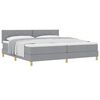vidaXL Boxspringbed met kussen Lichtgrijs 200 x 200 cm Stof