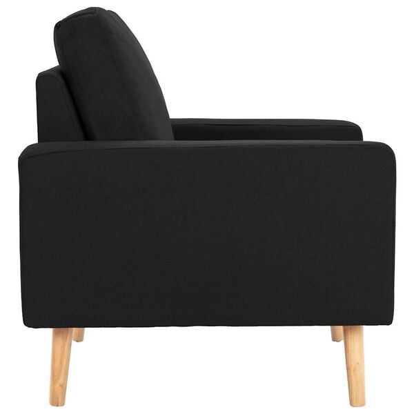 vidaXL Fauteuil stof zwart