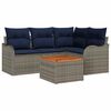 vidaXL Tuinbankenset 5 st Grijs poly rattan