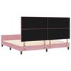 vidaXL Boxspringbed met hoofdeinde Roze 200 x 200 cm Fluweel