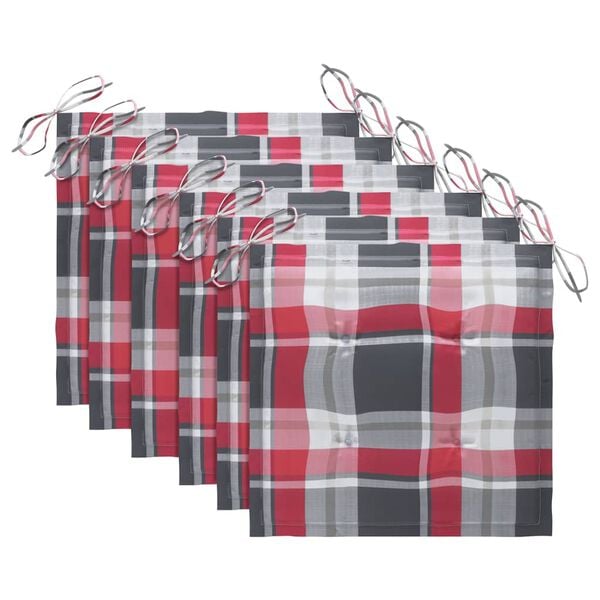 vidaXL Tuinstoelen 6 st met kussens massief acaciahout