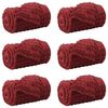 vidaXL Kleden 6 pcs Bordeaux Rood 200 x 150 cm Fleece