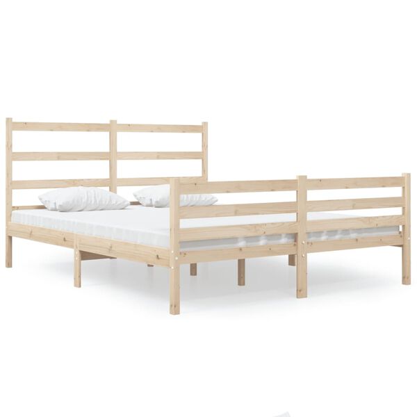 vidaXL Bedframe massief grenenhout 120x190 cm
