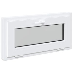 vidaXL Kelderraam RISOR 80 x 40 cm PVC en glas Wit