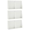 vidaXL Keerwand 6 st 40 x 12 x 40 cm Staal Wit