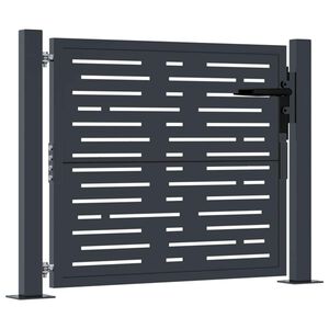 vidaXL Poort 100x75 cm met vierkantontwerp staal antracietkleurig